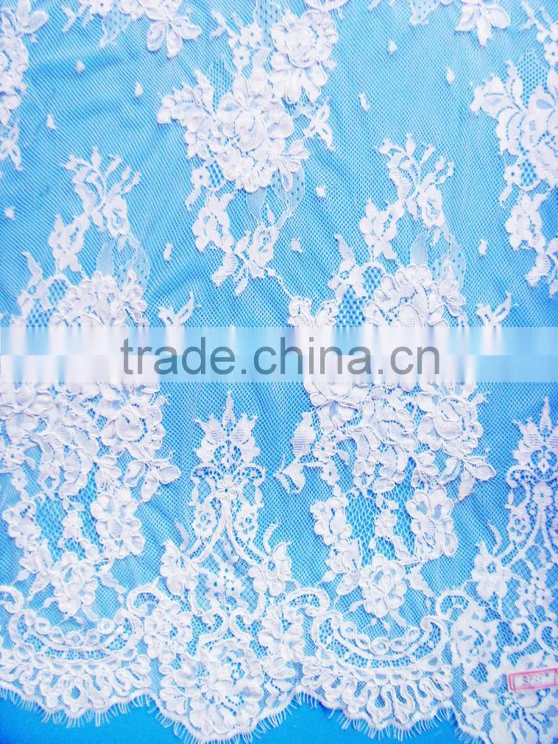 White Cord Swiss Voile Lace