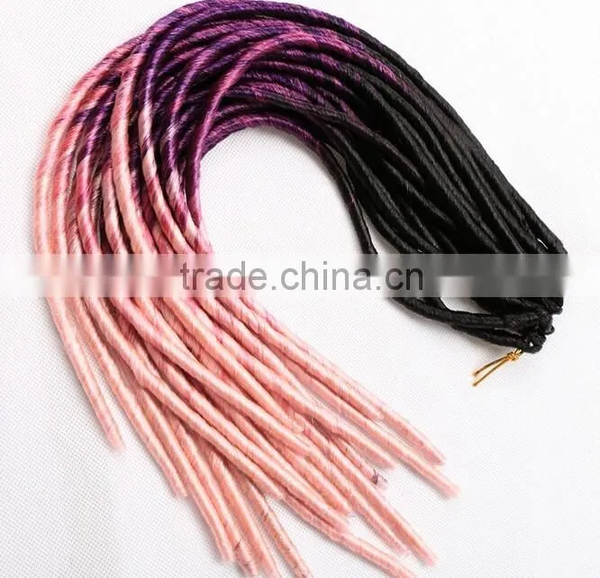 F6677 synthetic hair extensions twist braid,two colored synthetic braiding hair