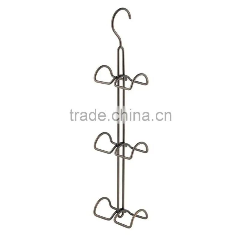 Satin Steel Vertical Tie and Belt Rack/Holder/Hanger