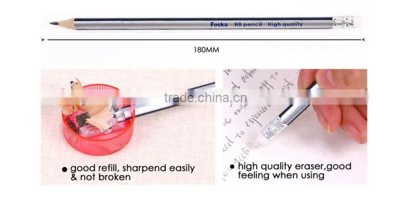 7'' With Eraser Sharpened Triangle HB Pencil/wooden HB pencil.
