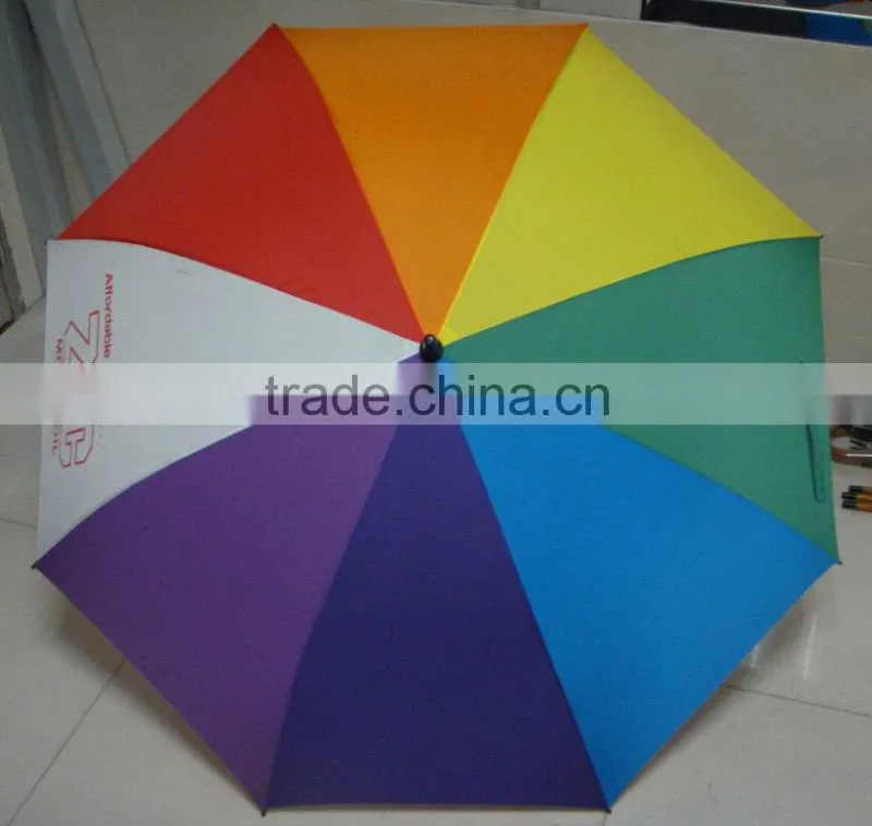 2015 Fujian rainbow promotional golf umbrella
