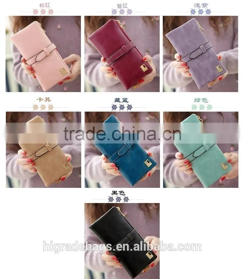 2015 new Fashion female pu leather wallet