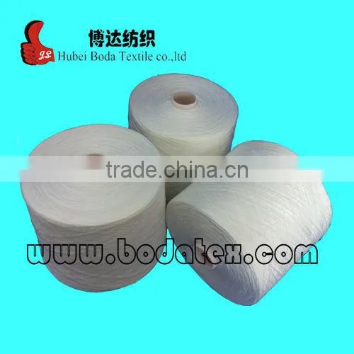 raw white 100% spun polyester yarn40/2 POY,Spun Yarn Type and Raw Pattern Semi virgin polyester spun yarn