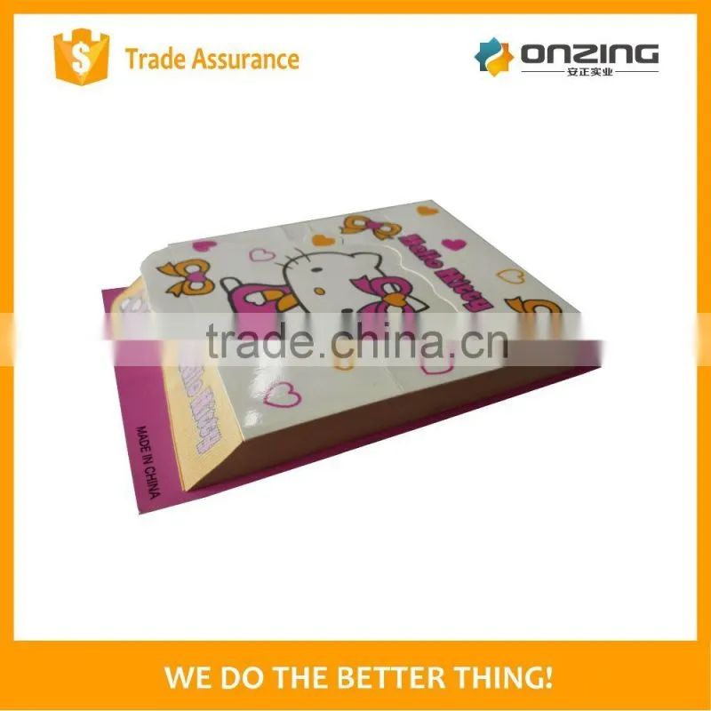 Onzing new design hello kitty beveled note pad