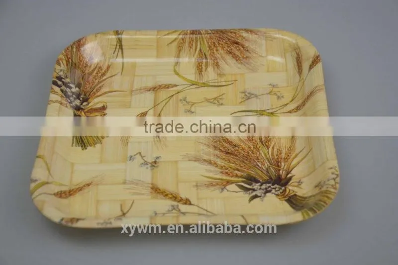 Woven Bamboo Salad tray and plate with patters