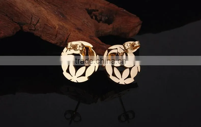 stainless steel $1.00 18kgp gold plated fashion jewelry