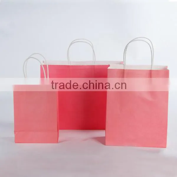 Cheap custom craft Christmas gift paper bag with logo print