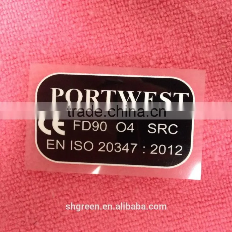 PET transparent film iron on heat transfer sticker with RN#