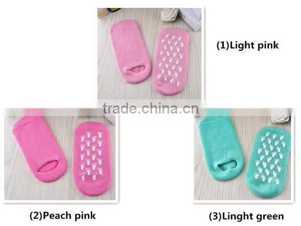 2016 Foot Spa Gel Moisturizing Socks, Exfoliating Foot Mask, Silicone Gel Socks