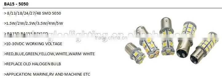 24VAC/DC Industrial LED Light BA15D E14 LED 3W Red Green Yellow Blue White Warm White Color