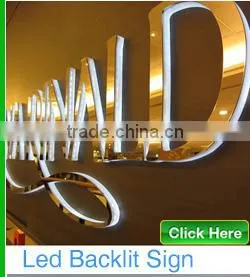 High Custom Stainless Steel Frontlit & Backlit Led Letter Sign