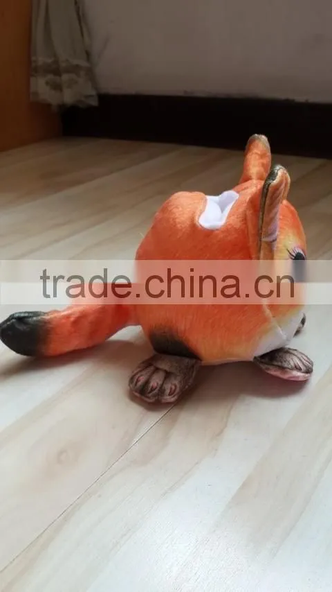 factory wholesale 3D plush fox cellphone seat plush toy fox shaped mobile phone holder