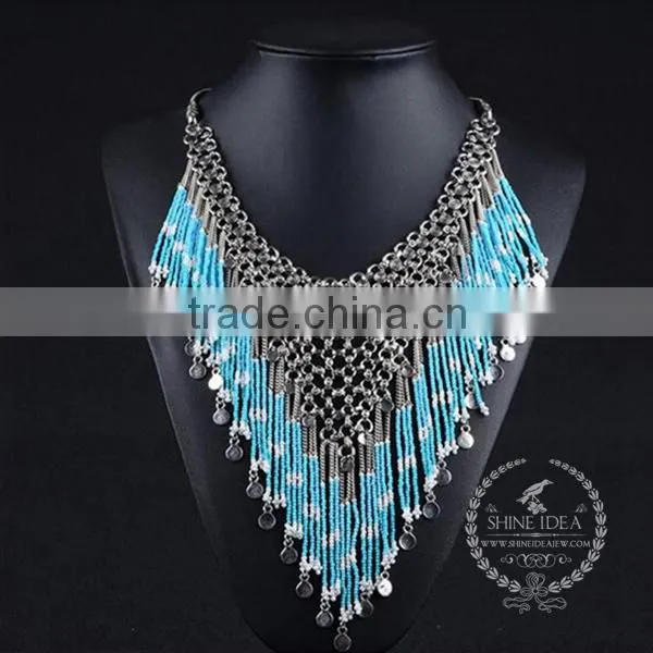 high quality vintage rhinestone chunky statement necklace tin alloy fashion women pendant necklace 6390079