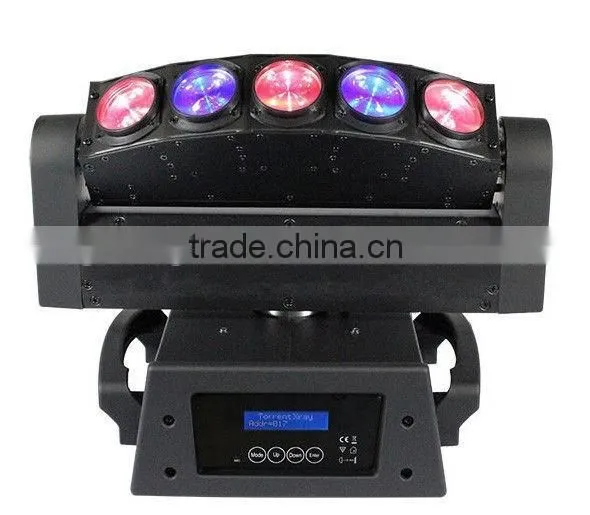 Super brightt 5x10w rgbw 5 heads 4in1 spider moving head led beam