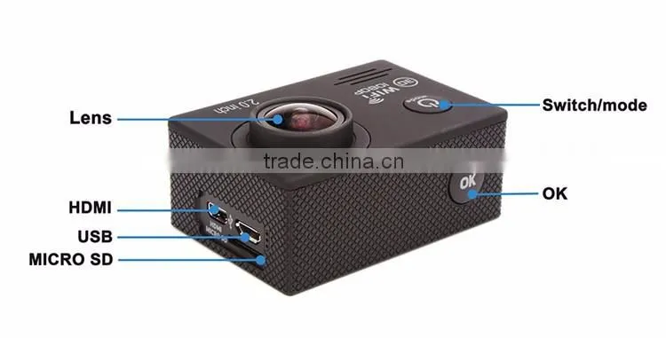Factory be unique 1080p night vision action camera