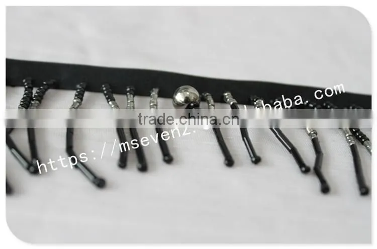 Vogue 6cm width handmade beaded decorative fringe trim wholesale