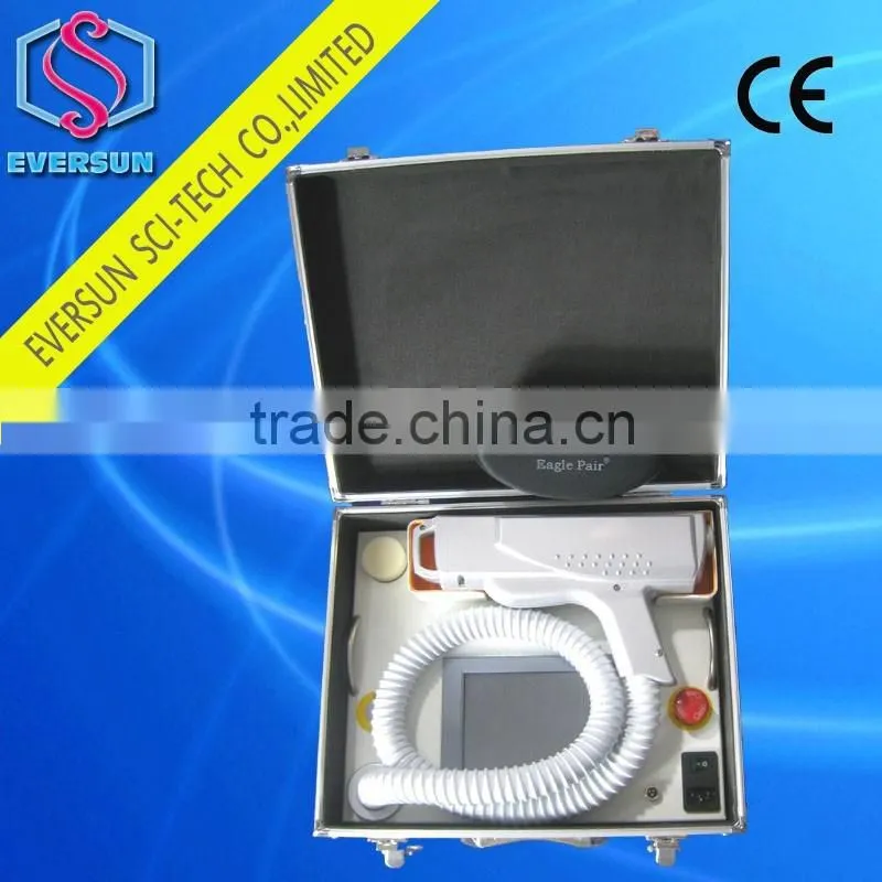 Easier carry 10KG Nd yag laser for tattoo removal machine to remove eyebrow, eyelip and wash colors in charcoal carbon q switch