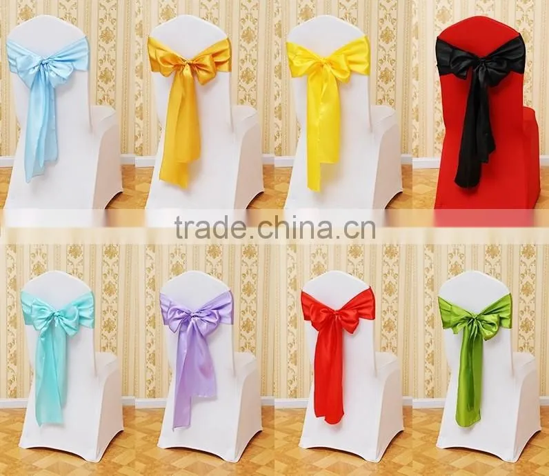 wholesale red color satin chair sashes for weddings