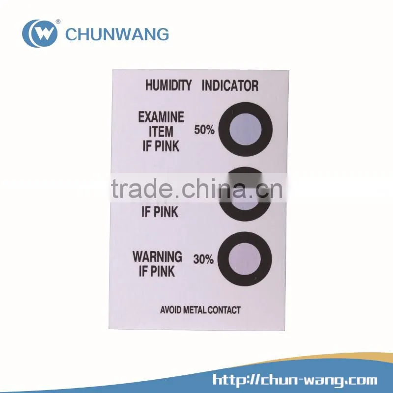 Cobalt Free Humidity Indicator Card, Paper, Sheet, Label, Sticker(HIC)