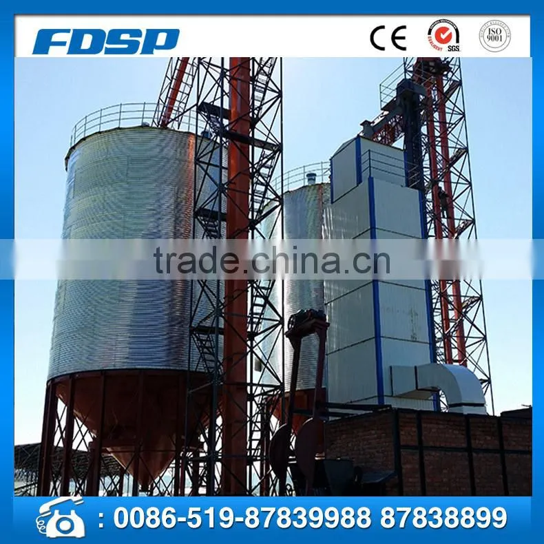 CNC processed corn storage silo grain steel silo with ventilation system