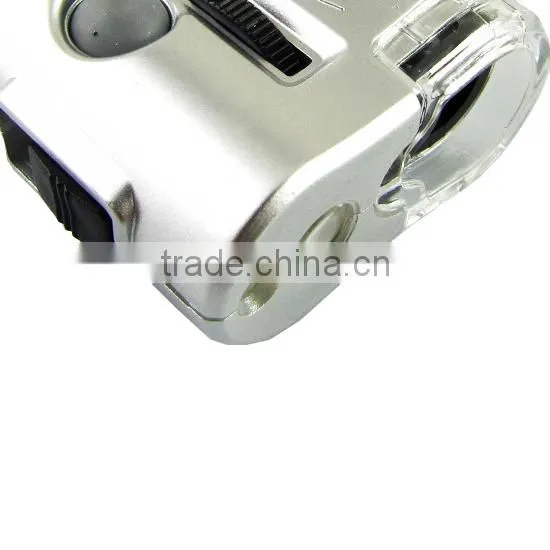 2014 New 60X Jeweller Mini LED Magnifier Pocket Loupe Microscope