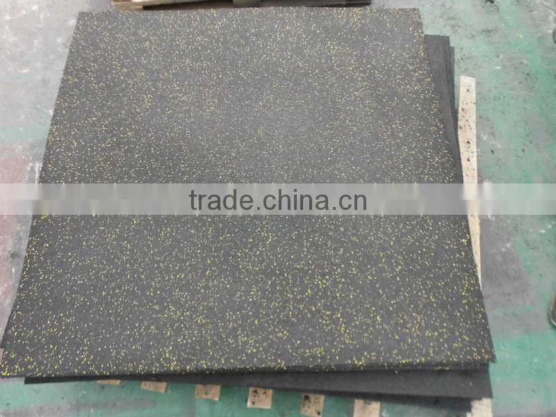 safety Gym rubber tile ,rubber tile used in fitness room ,15-50mm gym floor tile