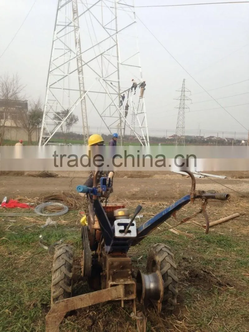 Aluminum alloy A-shape Lattice Gin Pole Stringing Euqipment with Manual Winch