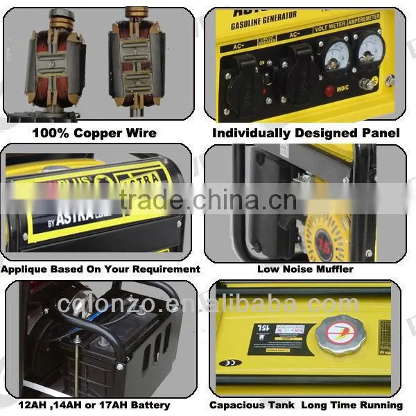 5KW Silent Single Phase Gasoline Generator With Handle And Wheels