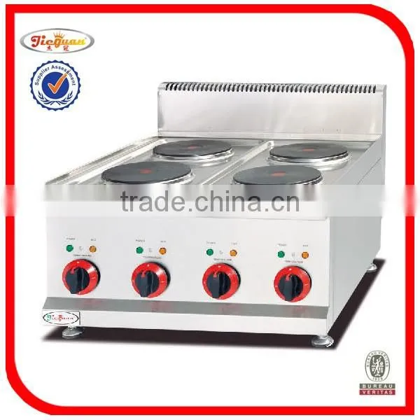 Stainless Steel Electric Range With 4-Burner and Oven for restaurant use(EH-887B)