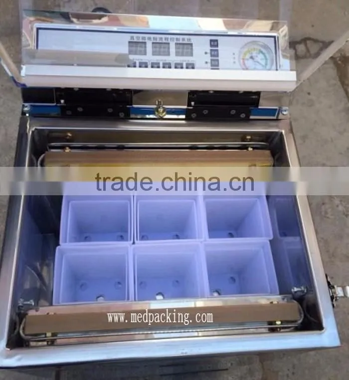 Double food vacuum pump packaging machine