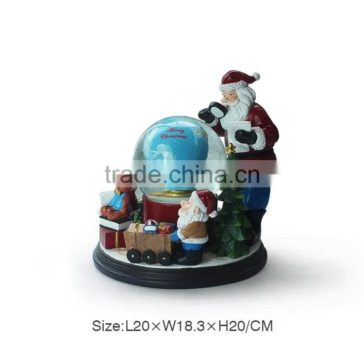 Polyresin Cute Snowman Customized Christmas Glass Snow Water Ball Decoration Resin Unique Shape Snowman Snow Globe