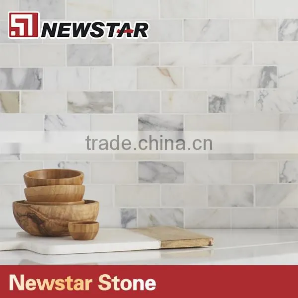 Newstar White Subway Tile Backsplash For Kitchen Marble Mosaico Mosaic
