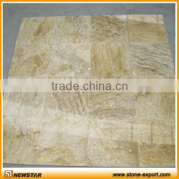 polished travertine bathroom