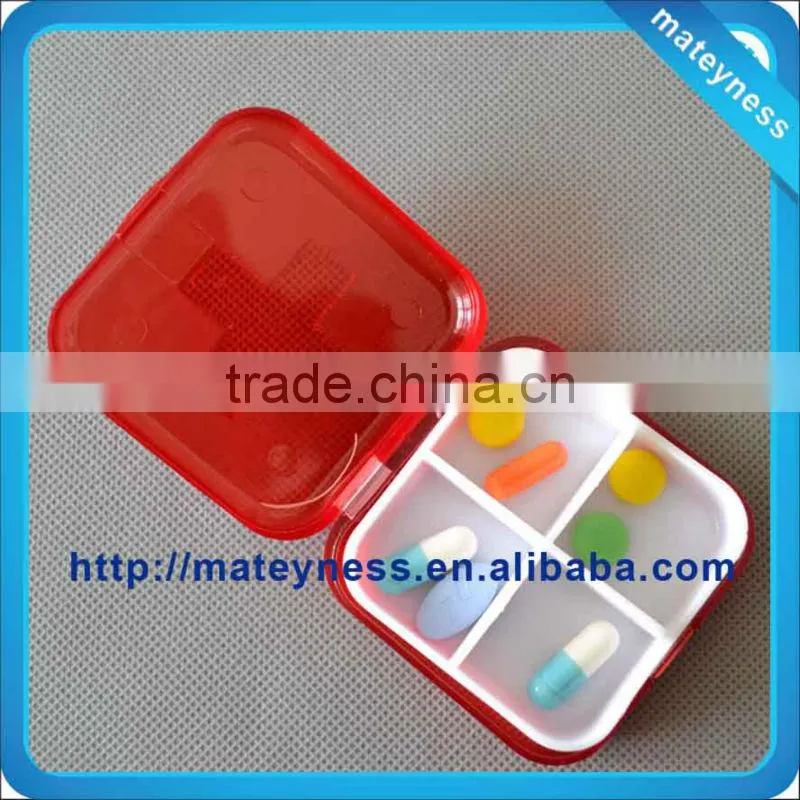 Portable 4-Compartment Pill box