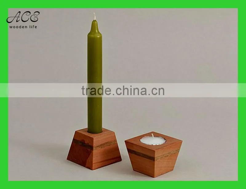 Custom wooden candlestick Wooden candle holder