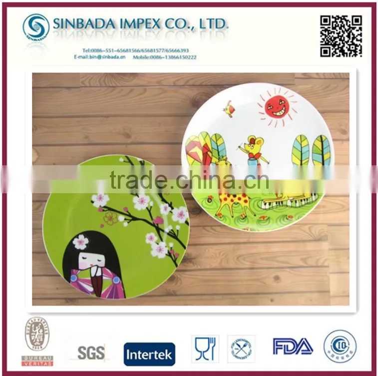 porcelain type plates as party decoration christmas
