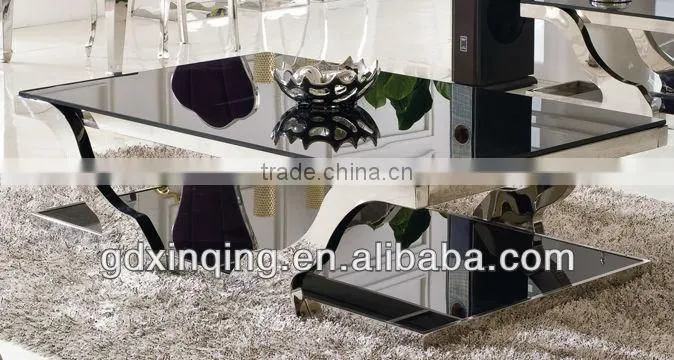 glass top sofa coffee table -C356