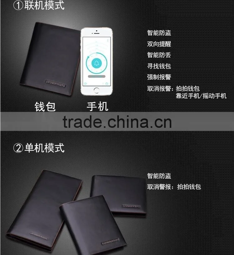 Newest Arrive Smart GPS Anti-Lost Wallets Intelligent Bluetooth Connect App GPS Anti theft purse