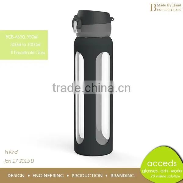 Heat Resistant Pyrex Wholesale Glass Water Bottle Kids