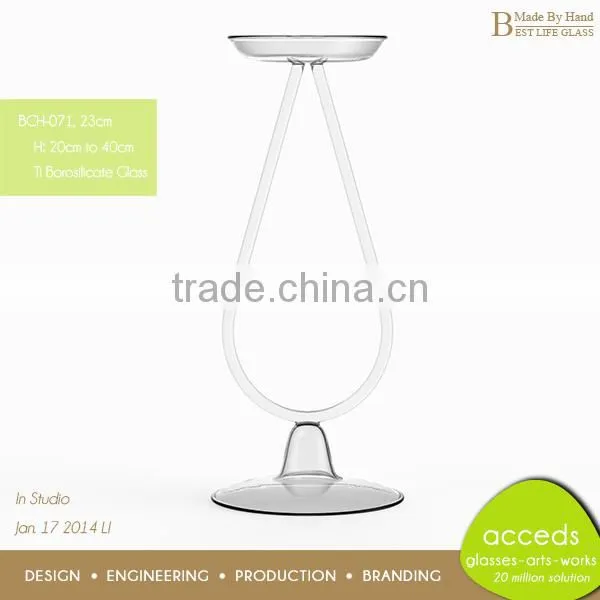 OEM/ODM Newly Designed Cheap Clear Glass Candle Holder