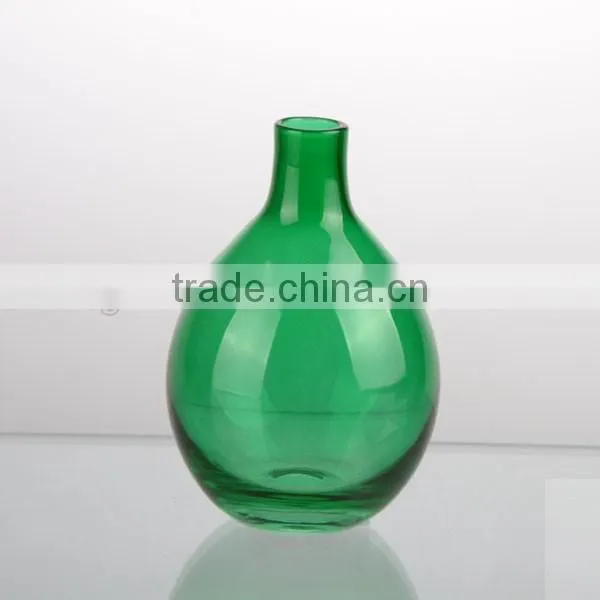 hand made cute mini blue glass vase home decor