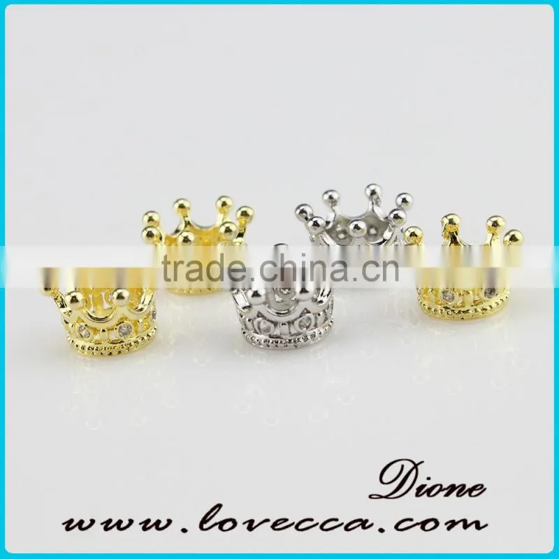 wholesale charming crystal crown micropave jewelry findings