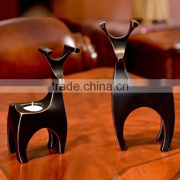 Custom bulk christmas reindeer candle holders decoration