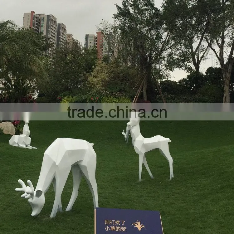 FRP garden reindeer sculpture
