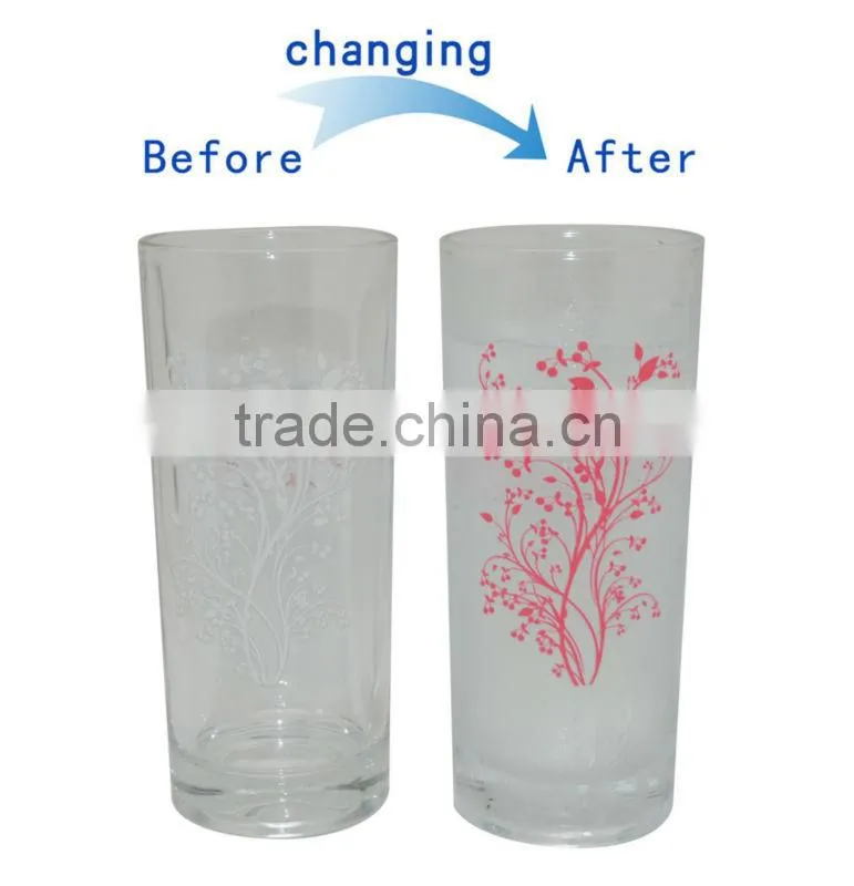 Cold color changing glass cup beer promotional gift
