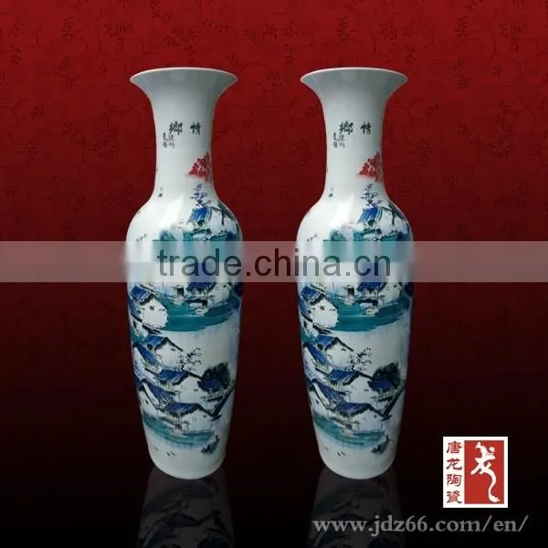 Hand Painting 1.4 Meter High Chinese Large Cermic Floor Vases