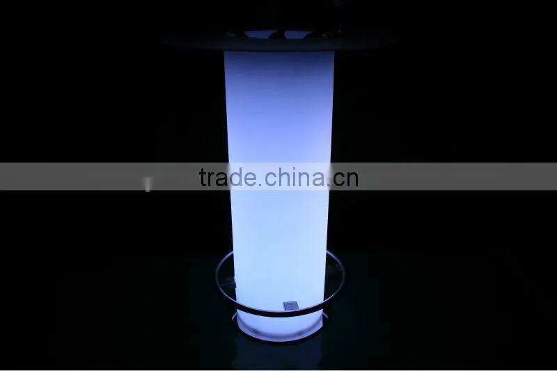 Modern elegant led cocktail table with ice bucket in the middle