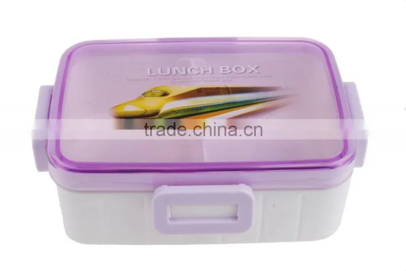 Plastic Rectangular fresh preserving Lunch Box With Lock bento box