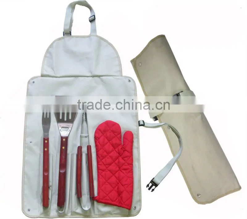 Outdoor Stailnless Steel BBQ Set With Apron