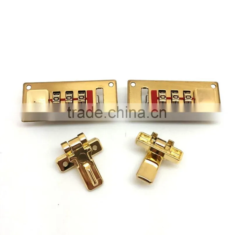 Number Combination Number Lock with Hasp for Pilot Case, Combination Lock with Push Buttom for Suitcase, Left Hand